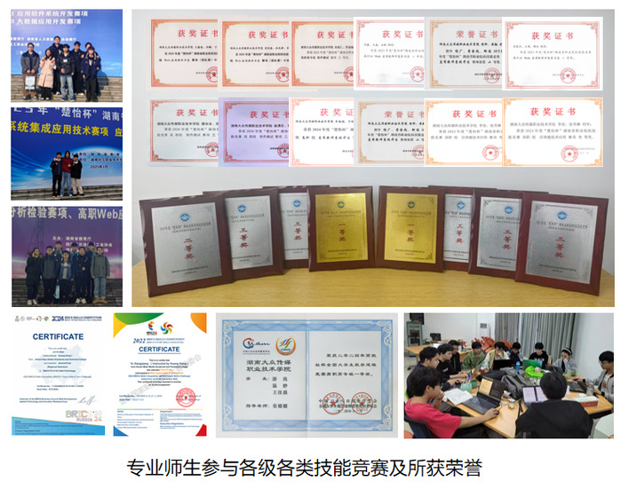 专业师生参加各级各类竞赛所获荣誉